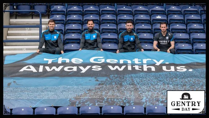 The Gentry ‘Always with us’ banner displayed at Deepdale.